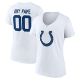 Indianapolis Colts Women's Team Authentic Personalized Name & Number V-Neck T-Shirt - White outlet
