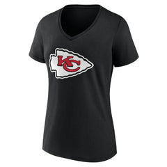 Kansas City Chiefs Women's Team Authentic Personalized Name & Number V-Neck T-Shirt - Black cheap