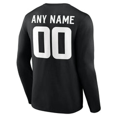 Minnesota Vikings Team Authentic Personalized Name & Number Long Sleeve T-Shirt - Black cheap