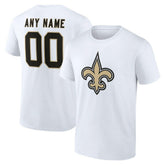 New Orleans Saints Team Authentic Personalized Name & Number T-Shirt - White discount