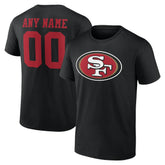 San Francisco 49ers Team Authentic Personalized Name & Number T-Shirt - Black online