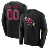 Arizona Cardinals Team Authentic Personalized Name & Number Sweatshirt - Black for sale