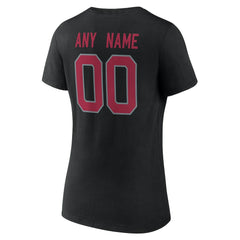 Arizona Cardinals Women's Team Authentic Personalized Name & Number V-Neck T-Shirt - Black sale
