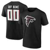 Atlanta Falcons Team Authentic Personalized Name & Number T-Shirt - Black sale