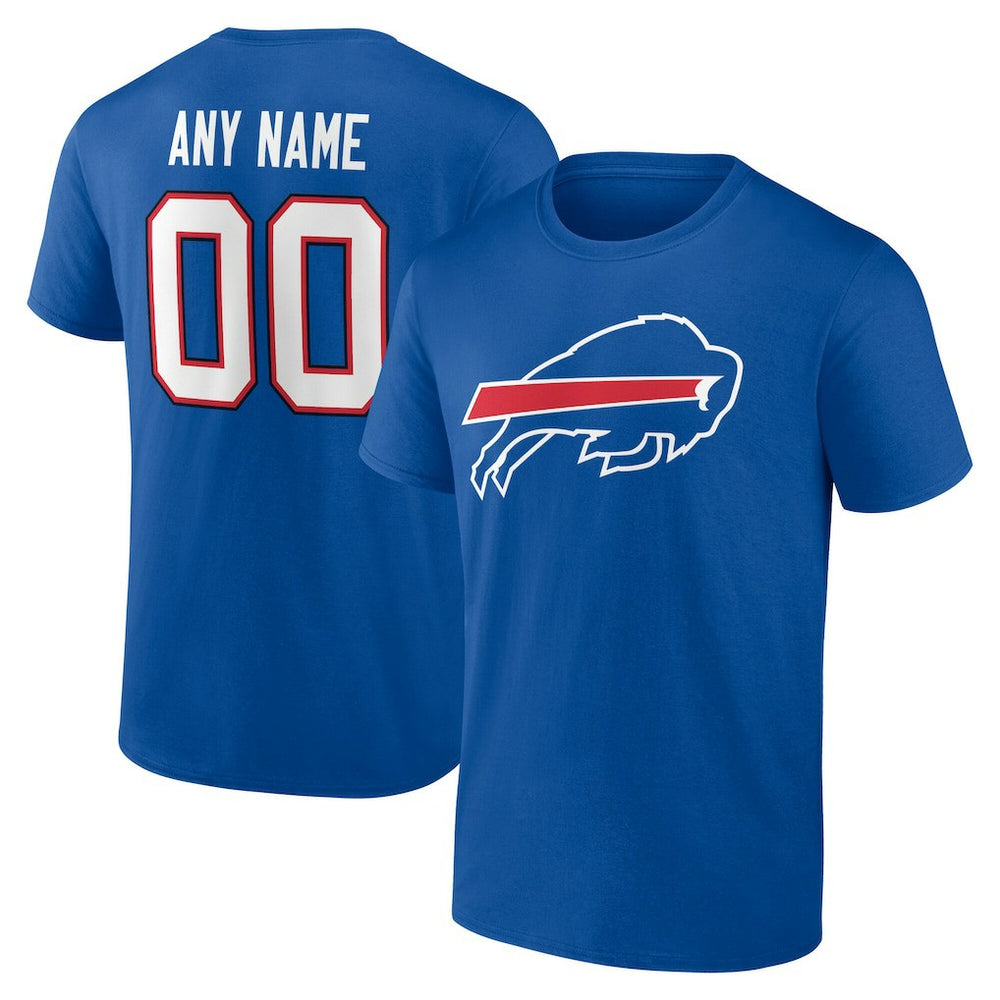 Buffalo Bills Team Authentic Personalized Name & Number T-Shirt - Royal outlet