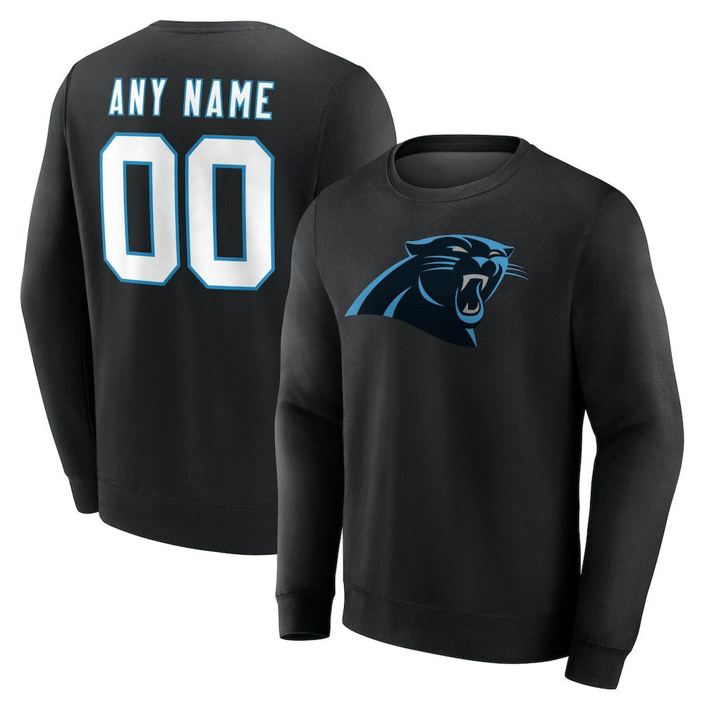 Carolina Panthers Team Authentic Personalized Name & Number Sweatshirt - Black online