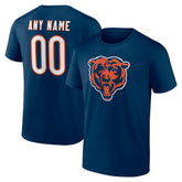 Chicago Bears Team Authentic Personalized Name & Number T-Shirt - Navy outlet