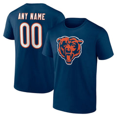 Chicago Bears Team Authentic Personalized Name & Number T-Shirt - Navy outlet