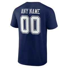 Dallas Cowboys Team Authentic Personalized Name & Number T-Shirt - Navy online