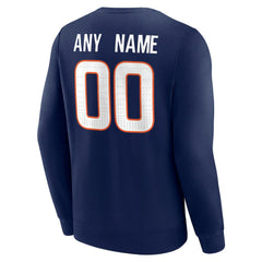 Denver Broncos Team Authentic Personalized Name & Number Sweatshirt - Navy cheap