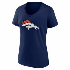 Denver Broncos Women's Team Authentic Personalized Name & Number V-Neck T-Shirt - Navy discount