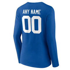 Indianapolis Colts Women's Team Authentic Personalized Name & Number Long Sleeve V-Neck T-Shirt - Royal outlet
