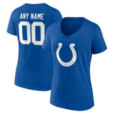 Indianapolis Colts Women's Team Authentic Personalized Name & Number V-Neck T-Shirt - Royal outlet