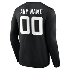 Jacksonville Jaguars Team Authentic Personalized Name & Number Long Sleeve T-Shirt - Black for sale