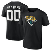Jacksonville Jaguars Team Authentic Personalized Name & Number T-Shirt - Black for sale