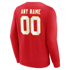 Kansas City Chiefs Team Authentic Personalized Name & Number Sweatshirt - Red cheap