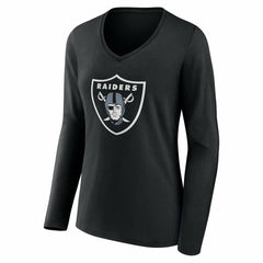 Las Vegas Raiders Women's Team Authentic Personalized Name & Number Long Sleeve V-Neck T-Shirt - Black online