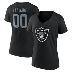 Las Vegas Raiders Women's Team Authentic Personalized Name & Number V-Neck T-Shirt - Black online