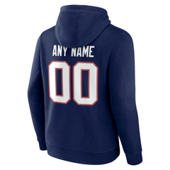 New England Patriots Team Authentic Personalized Name & Number Hoodie - Navy outlet