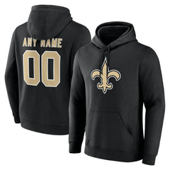 New Orleans Saints Team Authentic Personalized Name & Number Hoodie - Black for sale
