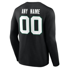 New York Jets Team Authentic Personalized Name & Number Long Sleeve T-Shirt - Black cheap
