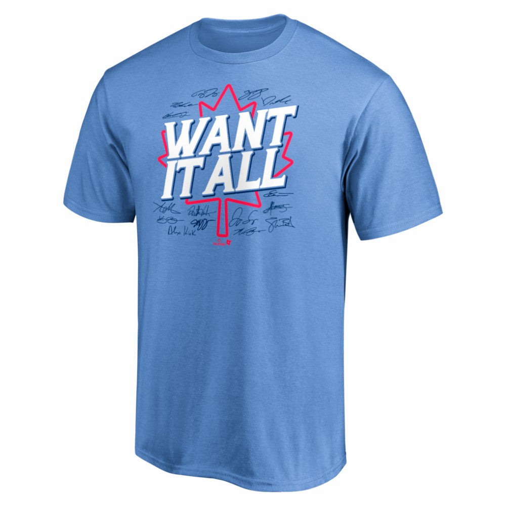 Toronto Blue Jays BreakingT Unisex Want It All T-Shirt Powder Blue