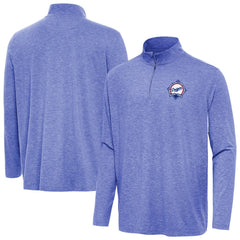 Los Angeles Dodgers Antigua Back-to-Back World Series Champions Hunk Quarter-Zip Pullover Heather Royal