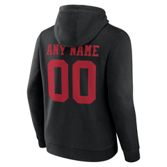 San Francisco 49ers Big & Tall Team Authentic Custom Hoodie - Black discount