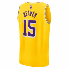 Austin Reaves Los Angeles Lakers Fast Break Replica Jersey - Gold - Icon Edition discount