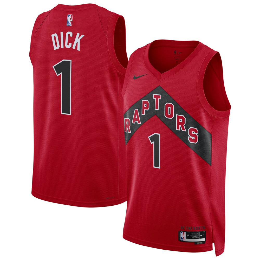 Gradey Dick Toronto Raptors Unisex Swingman Player Jersey - Icon Edition - Red sale
