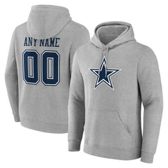 Dallas Cowboys Big & Tall Team Authentic Custom Hoodie - Gray outlet