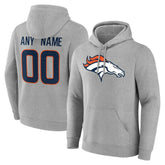 Denver Broncos Big & Tall Team Authentic Custom Hoodie - Gray discount
