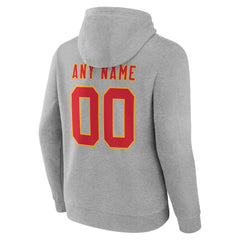 Kansas City Chiefs Big & Tall Team Authentic Custom Hoodie - Gray on sale