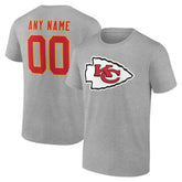 Kansas City Chiefs Big & Tall Team Authentic Custom T-Shirt - Gray on sale