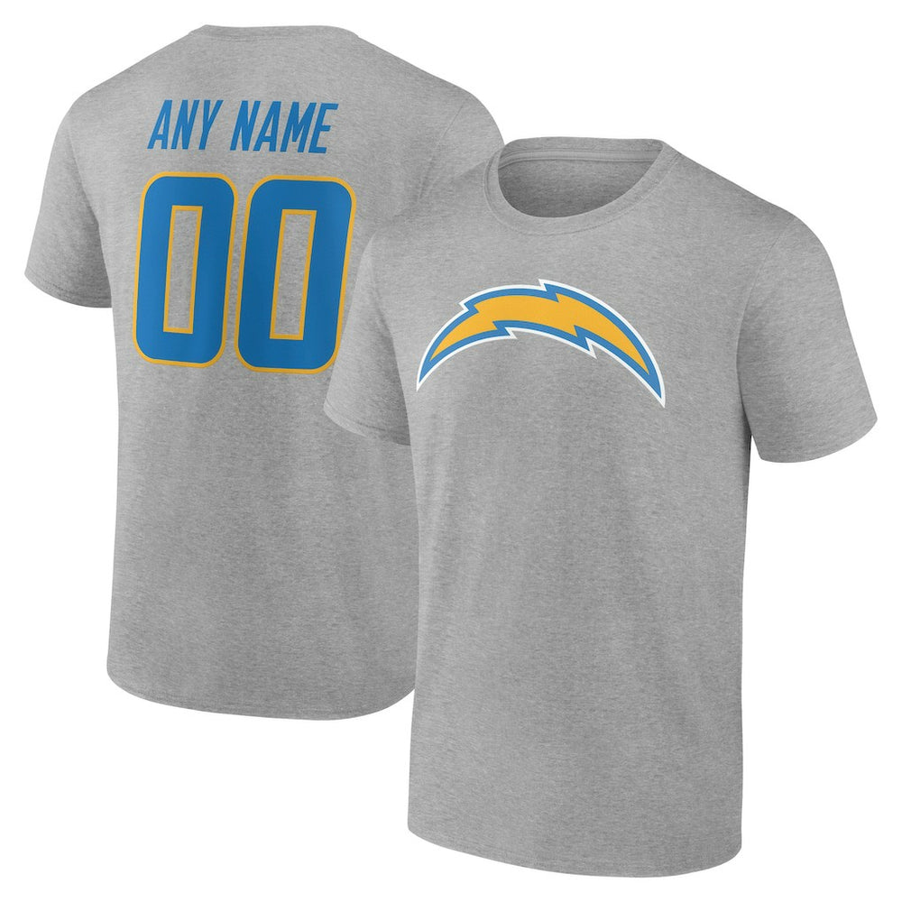 Los Angeles Chargers Big & Tall Team Authentic Custom T-Shirt - Gray outlet