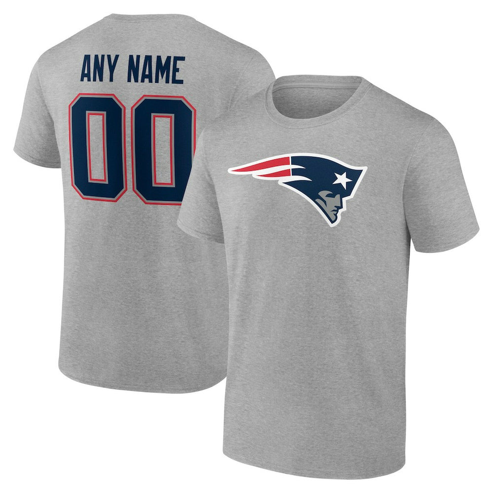 New England Patriots Big & Tall Team Authentic Custom T-Shirt - Gray cheap