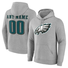 Philadelphia Eagles Big & Tall Team Authentic Custom Hoodie - Gray sale