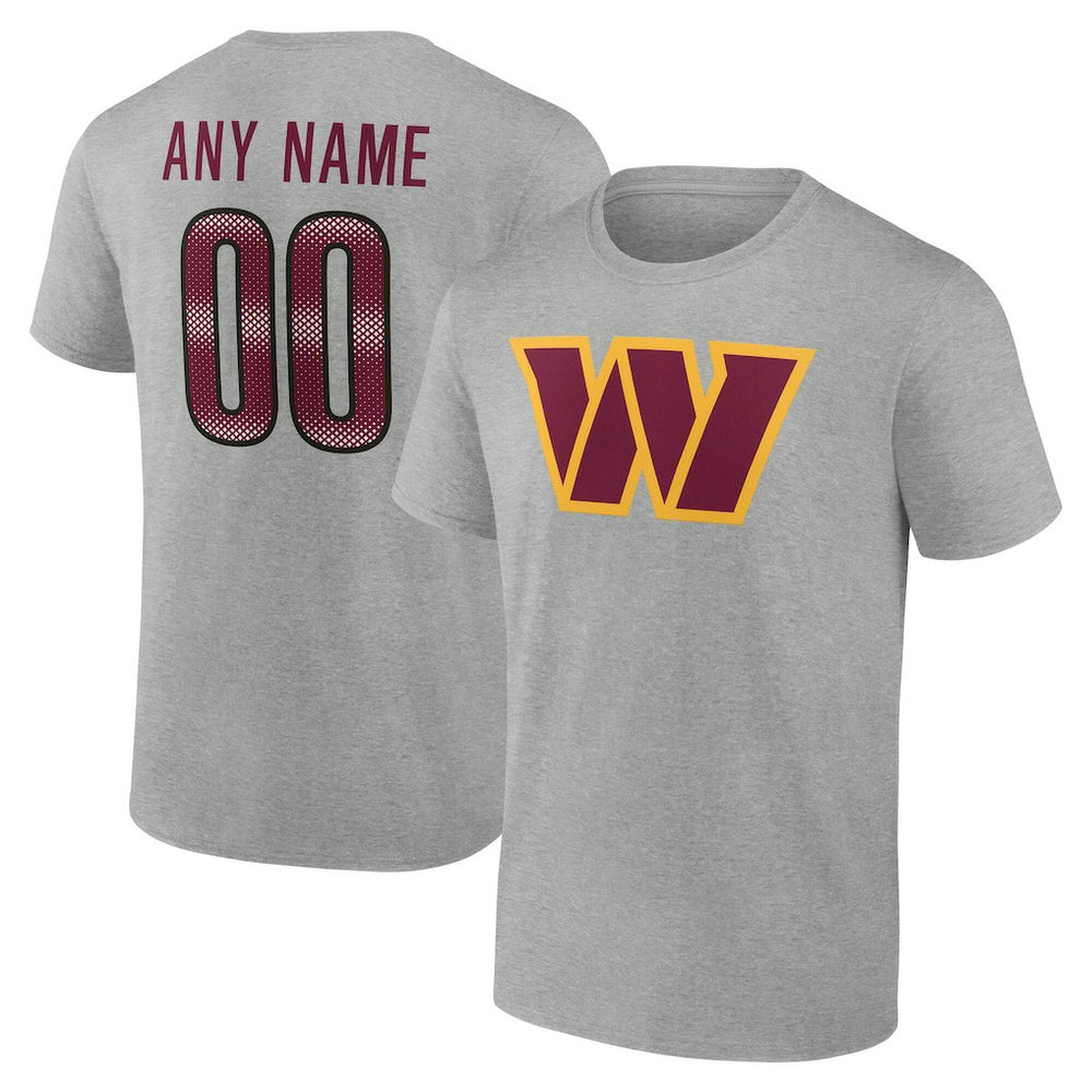 Washington Commanders Big & Tall Team Authentic Custom T-Shirt - Gray cheap