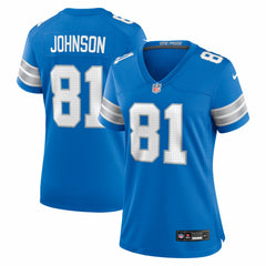 Calvin Johnson Detroit Lions Women's Team Retired Game Jersey - Blue cheap