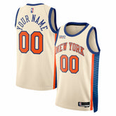 New York Knicks Unisex 2025/26 City Edition Swingman Custom Jersey - Cream shop