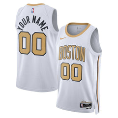 Boston Celtics Unisex 2025/26 City Edition Swingman Custom Jersey - White cheap