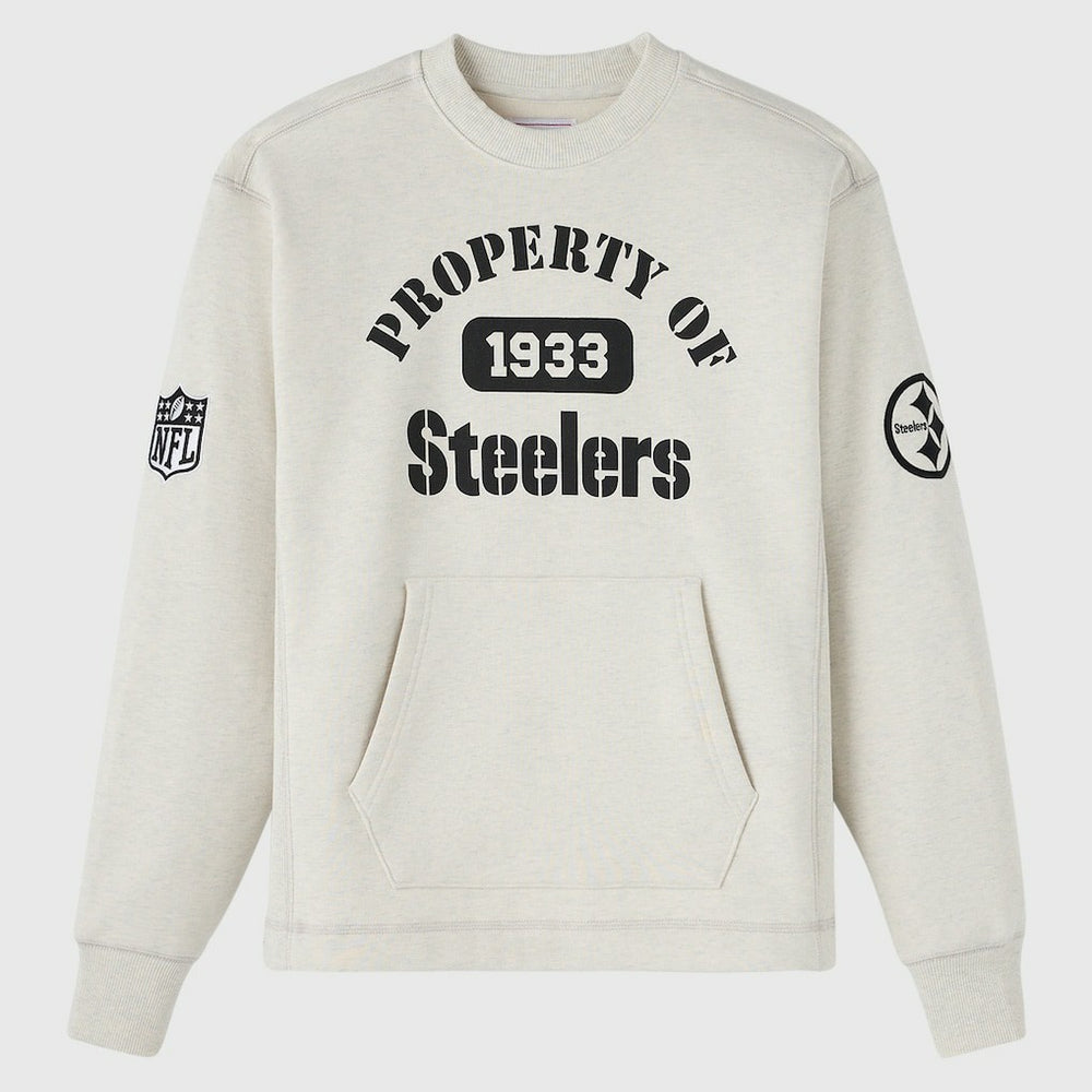 Pittsburgh Steelers OVO x NFL Unisex Fleece Sweatshirt - Heather Gray cheap