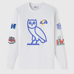 Los Angeles Rams OVO x NFL Unisex Long Sleeve T-Shirt - White cheap