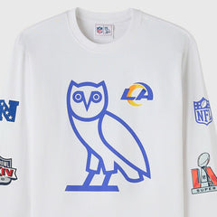 Los Angeles Rams OVO x NFL Unisex Long Sleeve T-Shirt - White cheap
