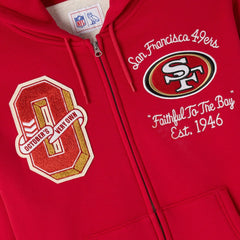 San Francisco 49ers OVO x NFL Unisex Full-Zip Waffle-Lined Hoodie - Scarlet discount