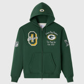 Green Bay Packers OVO x NFL Unisex Full-Zip Waffle-Lined Hoodie - Green sale
