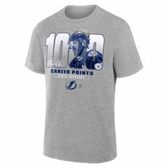 Nikita Kucherov Tampa Bay Lightning 1000 Career Points Legacy T-Shirt - Gray T-shirts