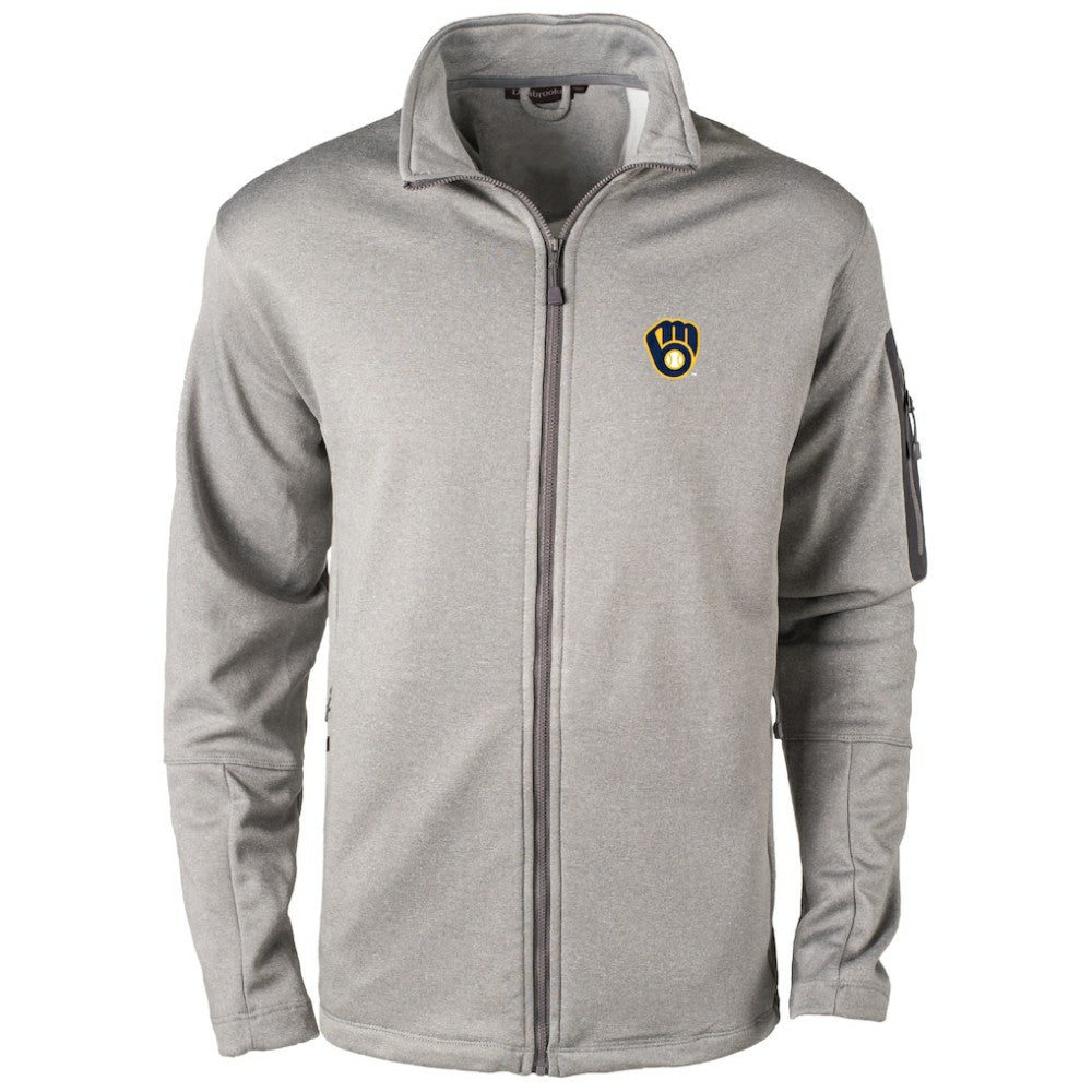 Milwaukee Brewers Dunbrooke Pacific Full-Zip Fleece Jacket Heather Gray
