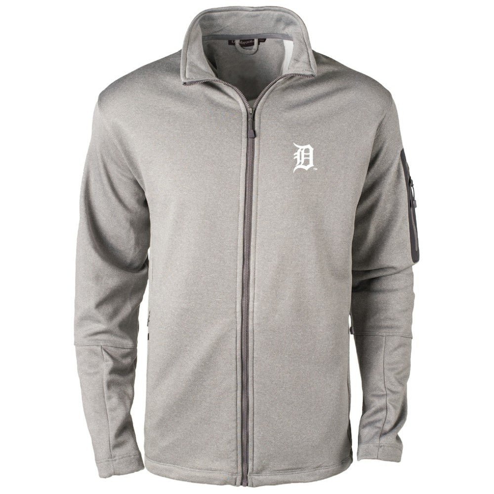 Detroit Tigers Dunbrooke Pacific Full-Zip Fleece Jacket Heather Gray