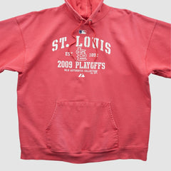St. Louis Cardinals Majestic 2009 Hooded Pullover Sweatshirt Red Vintage